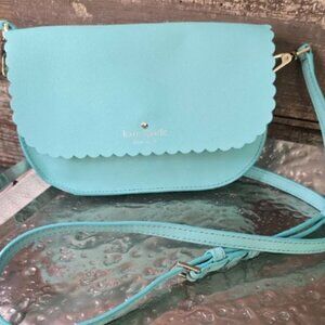 Kate Spade Aqua Scalloped Crossbody Bag